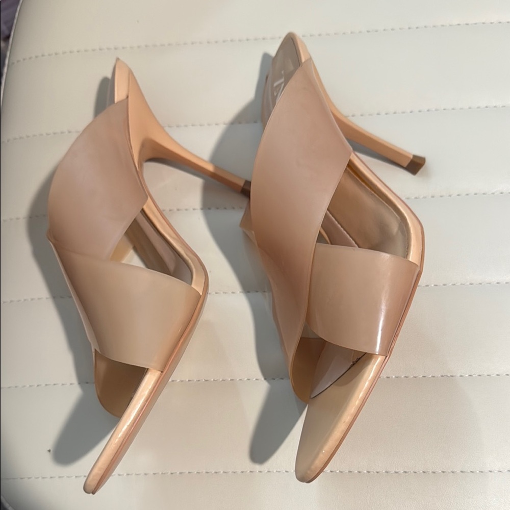 Zara Tan PVC heels in nude color - Picture 2 of 5